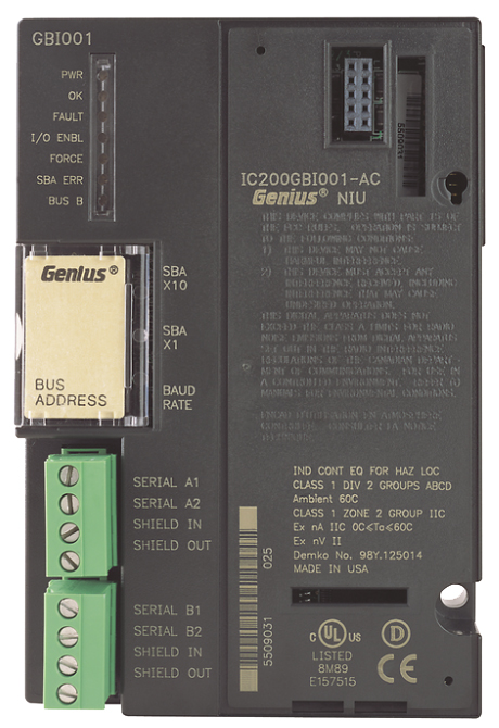 GE-Emerson IC200GBI001 VersaMax Genius Network Interface Unit