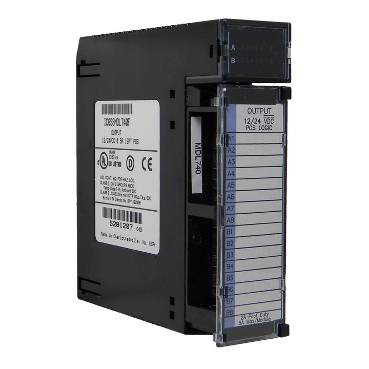 Remanufactured GE-Emerson IC693MDL740 12/24VDC Positive Logic 0.5 Amp  Output Module